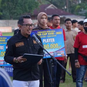 Bupati Eka Putra Resmi Menutup Jordus Cup XVIII