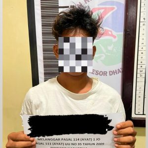 Satresnarkoba Polres Dharmasraya Ciduk Pemuda Diduga Pengedar Narkotika
