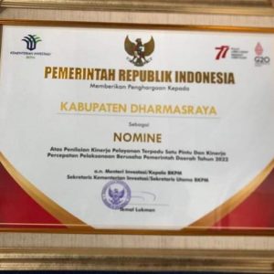 ANUGERAH LAYANAN INVESTASI KEMENTERIAN INVESTASI/BKPM 2022
