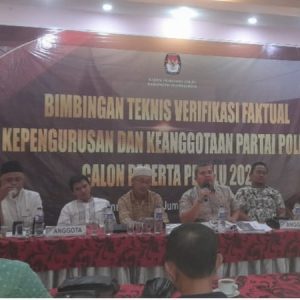 KPU akan lakukan verifkasi Faktual kepengurusan keanggotaan partai Politik Calon peserta Pemilu 2024