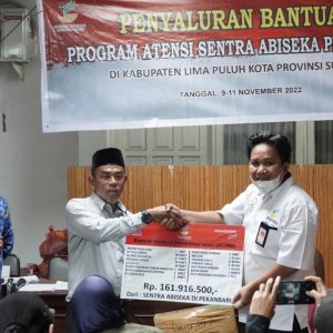 BERSAMA BALAI SENTRA ABISEKA, PEMKAB LIMAPULUH KOTA SALURKAN 55 PAKET BANTUAN ATENSI 