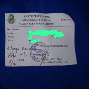 Siswa SMAN 1 Ciseeng Harus Bayar 5 ribu rupiah / hari Jika Belum Lunas Sumbangan Komite  Untuk Bisa Mengikuti PAS 