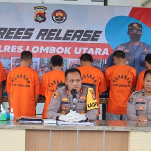 Polres Lombok Utara Gelar konferensi pers di akhir tahun 2022