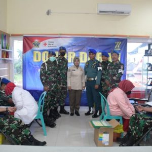 Sambut HUT Ke-77, Pomal Lanal Palembang Gelar Donor Darah