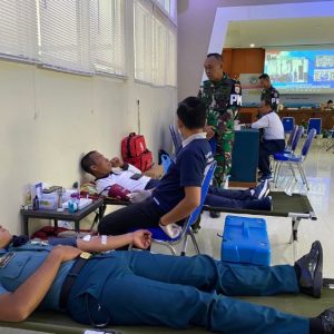 Sambut HUT Ke-77, Pomal Lanal Sabang Gelar Donor Darah