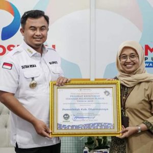 Dharmasraya,Nomor Dua Di Sumatera Barat Raih Prestasi Kepatuhan Terhadap Standar Pelayanan Publik Tahun 2022