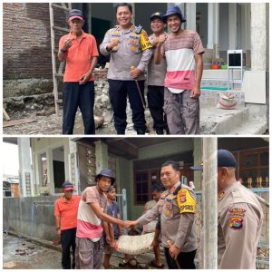 Respon Cepat dan Peduli Kapolres Bima Kota, Penuhi Kekurangan Semen Pembangunan Mushola Abdurrahim Ranggo 