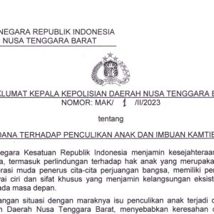 KAPOLDA NTB KELUARKAN MAKLUMAT TERKAIT ISU PENCULIKAN ANAK