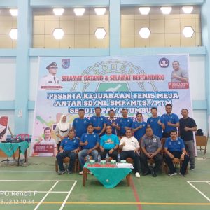 Kejuaraan Tenis Meja antar Sekolah Sekota Payakumbuh Digelar, Pj Wako :”junjung tinggi sportifitas”