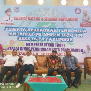 Kejuaraan Tenis Meja Antar Sekolah Sekota Payakumbuh, Pj. Wako Rida Ananda : “Mari Junjung Tinggi Sportifitas”. 