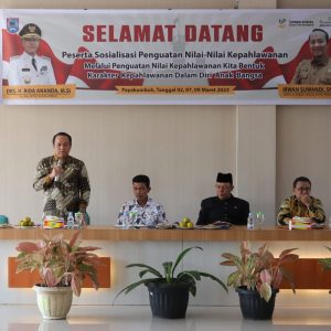 Buka Sosialisasi Penguatan Nilai-nilai Kepahlawanan, Sekda Dafrul Pasi Ingatkan Anak Muda Dengan Kebiasaan Hedonisme dan Circle-Circle