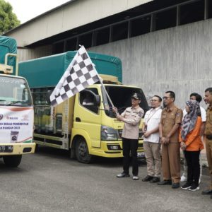 Bupati Safaruddin Lepas 418,58 Ton CBP Bapanas di Gudang BULog Tanjung Pati