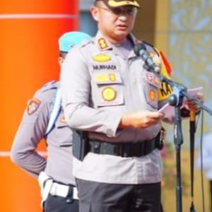 Polres Dharmasraya Gelar Apel Operasi Ketupat  Singgalan  Dihalaman Kantor Bupati Dharmasraya