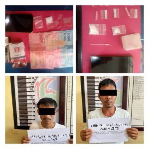 Dua Orang Pengedar Narkotika Jenis Sabu Diringkus Satnarkoba Polres Dharmasraya