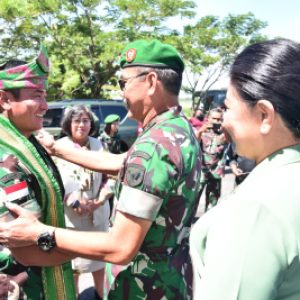 Wadan Lantamal XII Sambut Kedatangan Pangdam XII/Tpr Yang Baru