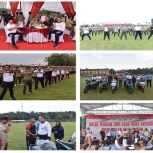 Danlantamal I Hadiri Halal Bihalal dan Olahraga Bersama TNI-Polri