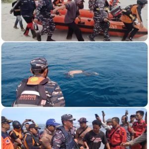 Tim SAR TNI AL Lanal Bengkulu Laksanakan Pencarian Warga Palembang Yang Tenggelam di Pantai Panjang Bengkulu