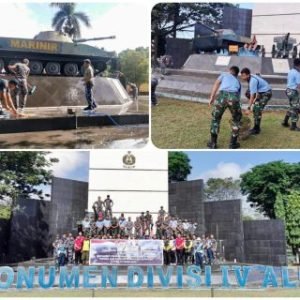 Karya Bakti Sinergitas TNI-Polri dan Masyarakat Menyambut Peringatan HUT Proklamasi Gubernur Tentara ALRI Divisi IV Pertahanan Kalimantan Ke-74 Tahun 2023