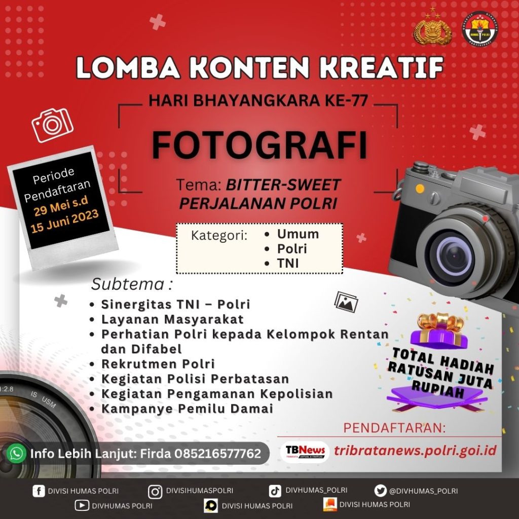 Halo Sobat Polri !!! Ayo Ikuti Lomba Konten Kreatif “Bitter-Sweet Perjalanan Polri”
