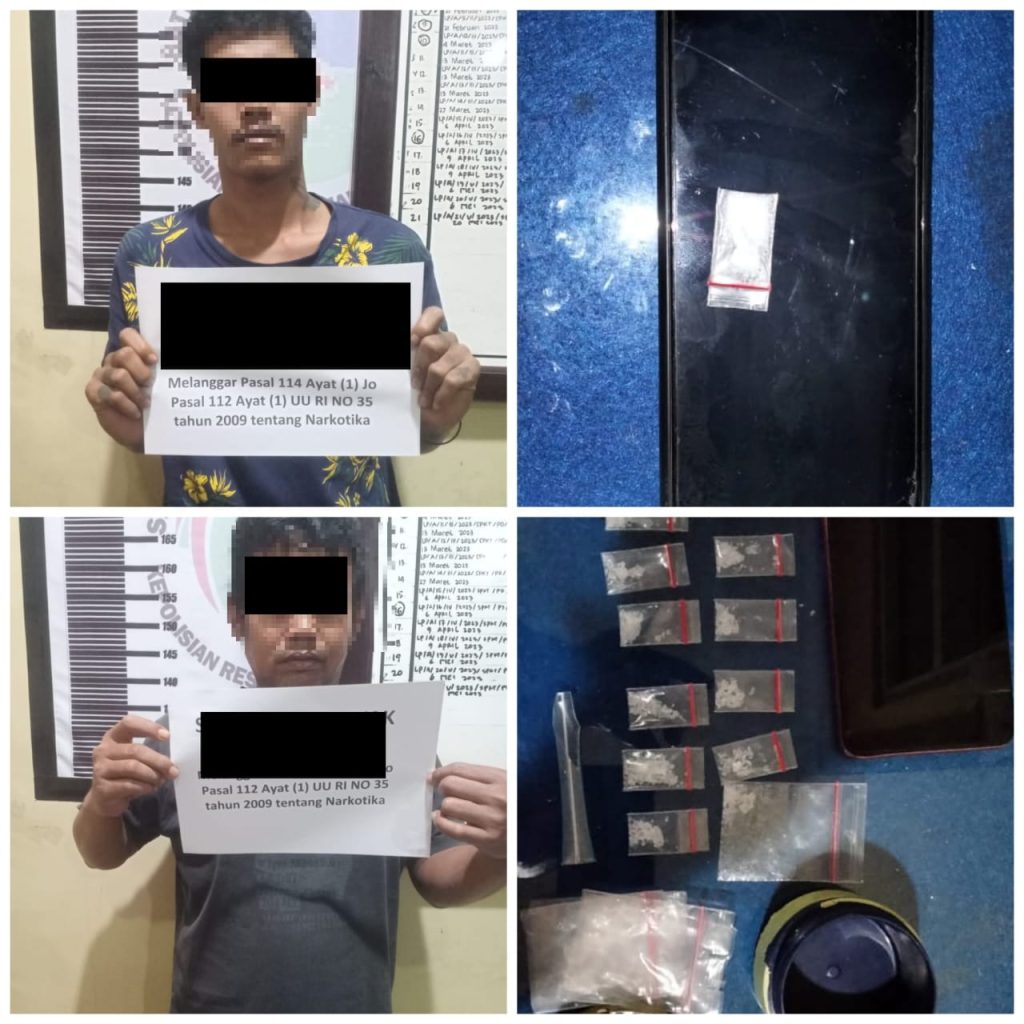 Satresnarkoba Polres Dharmasraya kembali Tangkap 2 pengedar Narkotika jenis Shabu