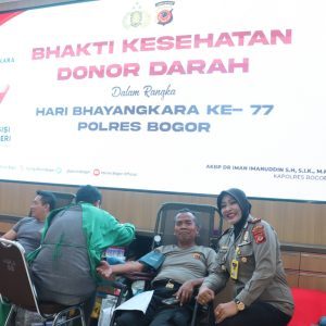 Sambut Hari Bhayangkara Ke 77 Tahun 2023, Polres Bogor Gelar Bhakti Sosial Donor Darah