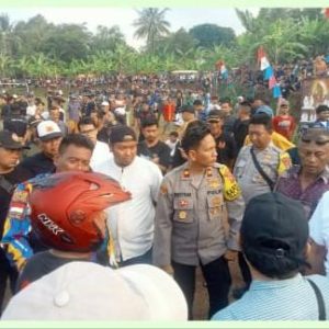 Polsek Tanjungsari Bergerak Cepat Hentikan Turnamen Sepak Bola Yang Mengganggu Kamtibmas Dengan Menimbulkan Keributan
