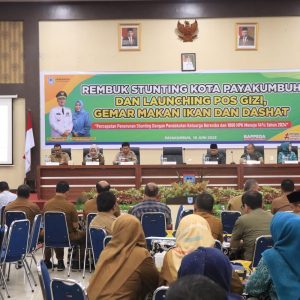 Pj. Wali Kota Payakumbuh secara resmi meluncurkan Pos Gizi – Gemar Makan Ikan (Gemari) dan Dapur Sehat Atasi Stunting (DASHAT)