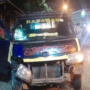 Polsek Cibungbulang Polres Bogor Lakukan Penanganan Laka lantas Yang Libatkan Kendaraan Pickup dan Sepeda Motor