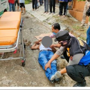 Polsek Cijeruk Gelar Olah TKP, di Temukannya Jasad Seorang Pria Yanv Berada DiJalanan