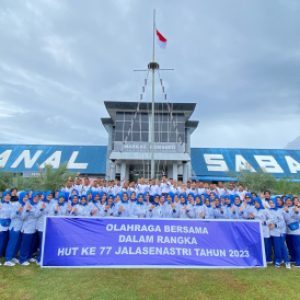 Sambut HUT Ke-77, Jalasenastri Cabang 3 Korcab I DJA I Gelar Olahraga Bersama