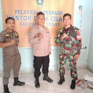 Sinergitas TNI-POLRI Wilayah Hukum Polsek Tenjo Sambang dan Monitoring Wilayah Wujud Kemitraan