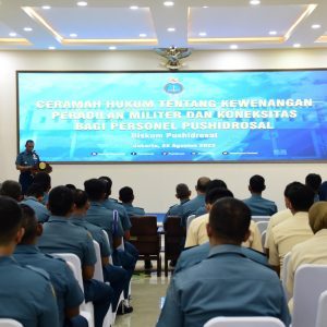 Pushidrosal Adakan Ceramah Hukum Tentang Kewenangan Peradilan Militer dan Koneksitas 