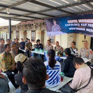 Kapolres Kepulauan Seribu Gagas Kemitraan Erat dengan Wartawan dalam Coffee Morning