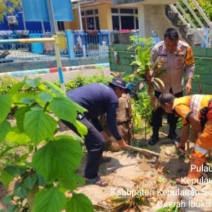 Bripka Marwansyah, Bhabinkamtibmas Pulau Pramuka, Gerak Cepat Tangani Polusi Udara dengan Penanaman Pohon