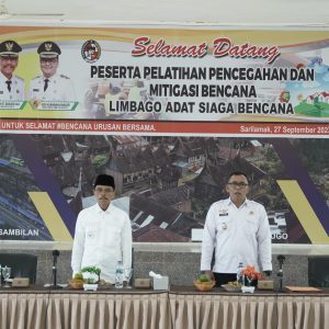 Buka Pelatihan Mitigasi Bencana Limbago Adat Siaga Bencana, Ini Kata Bupati
