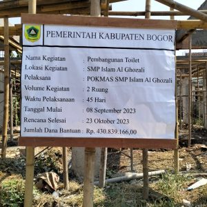 Konsultan Perencana & Ketua Pokmas Pembangunan Toilet SMP Islam Al Ghozali di Duga Mark Up RAB 