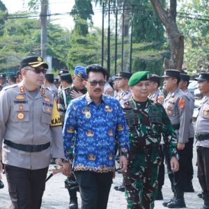 Soliditas Polres Lampung Selatan, Kodim 0421/Ls Gelar Apel Siap Amankan Pemilu Serentak 2024
