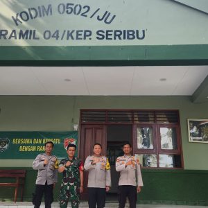 Kapolsek Kepulauan Seribu Utara Silaturahmi dengan Koramil 04: Membangun Sinergitas TNI/Polri Menuju Pemilu 2024