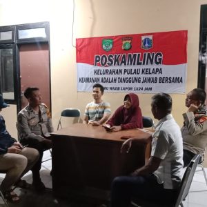 Giat Pos Kamling di Pulau Kelapa untuk Menjaga Keamanan dan Menangkal Hoax Menjelang Pemilu 2024