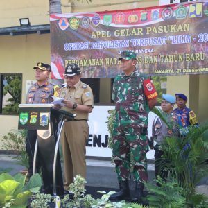 Bupati Kepulauan Seribu, Kapolres Kepulauan Seribu Dan Danramil 04 Pimpin Apel Gelar Pasukan Operasi “LILIN-2023” untuk Pengamanan Nataru
