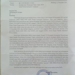 BPK Jabar Jelaskan Status Opini WTP Untuk Pemda Kab.Sukabumi