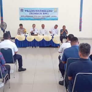 Bhabinkamtibmas Pulau Untung Jawa Hadiri Kegiatan Pramusrembang Kelurahan Pulau Untung Jawa
