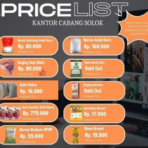 Meriahkan HUT Kabupaten Dharmasraya ke 20, Bulog adakan Bazar Pangan Murah