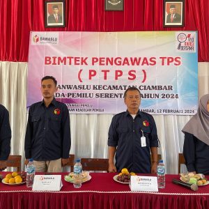 Panwascam Ciambar Gelar Rapat Bimbingan Teknis PTPS Dan Masa Tenang Pemilu