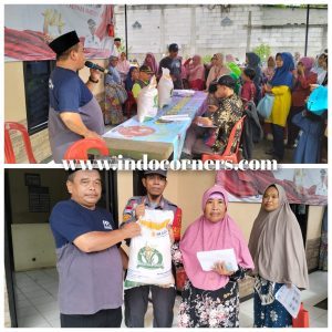 Masyarakat Desa Bojong Sempu Gembira Jelang Bulan Puasa dapat Bantuan Pangan Beras