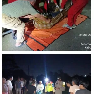 Polsek Cibinong Bersama Instansi Terkait Evakuasi Orang Yang Tertabrak KRL Jurusan Jakarta-Nambo