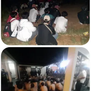 Polsek Ciawi Amankan Sekelompok Anak Muda-Mudi yang Menggelar Pesta Miras di Lapangan Bola Desa Citapen