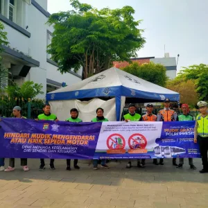 Satlantas Jakarta Barat Gencar Lakukan Edukasi Keselamatan Jelang Idul Fitri 1445 H