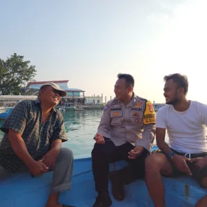 Bhabinkamtibmas Pulau Pramuka Himbau Warga Jaga Kondusifitas Pasca Pemilu
