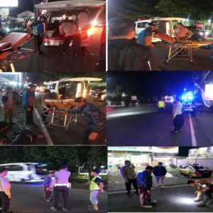 Penanganan Pertama Kapolsek Megamendung Terhadap Laka Lantas di TKP